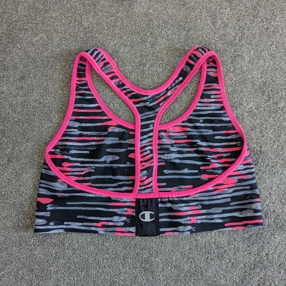 Champion Women's Absolute Sports Bra with SmoothTec Band Pink Black Size Small